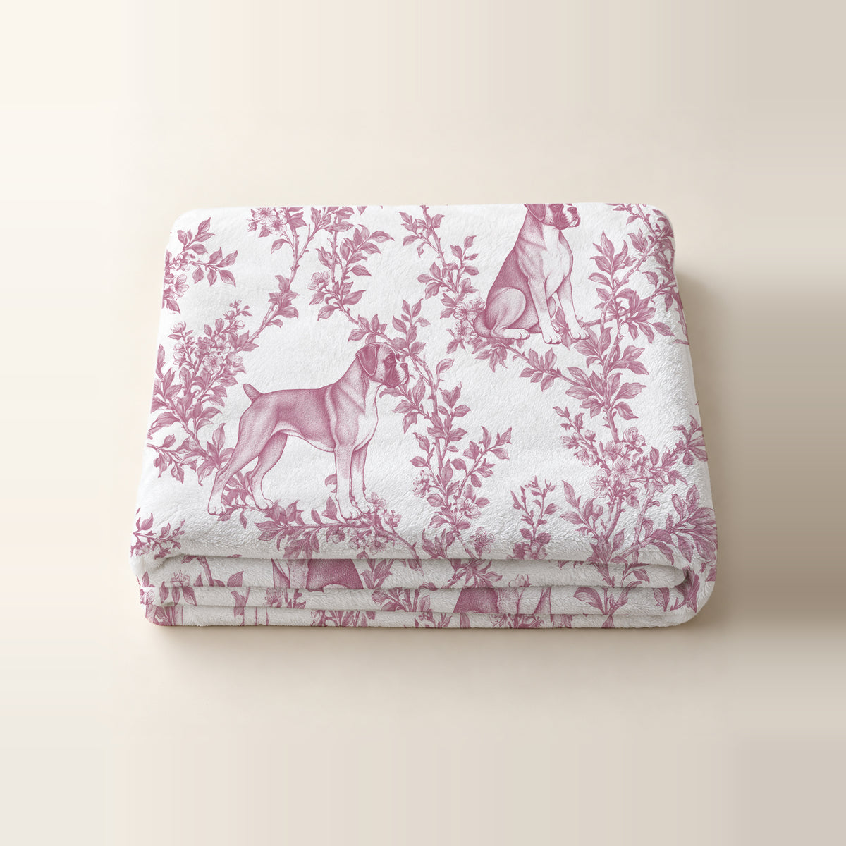 Boxer toile de Jouy blanket - Pink Thumbnail