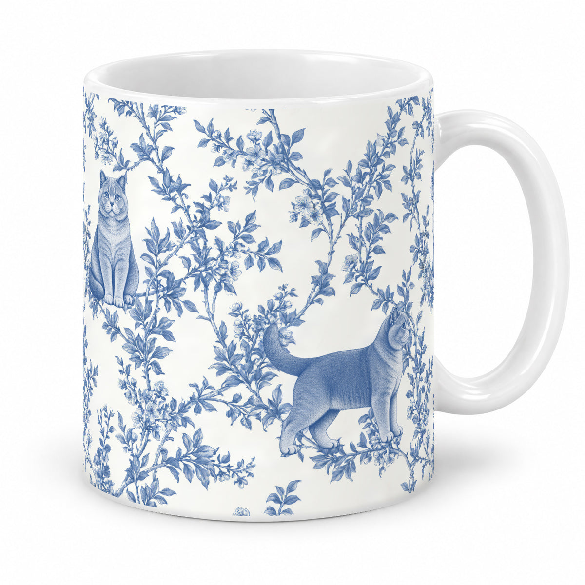 British Shorthair toile mug — Blue Studio