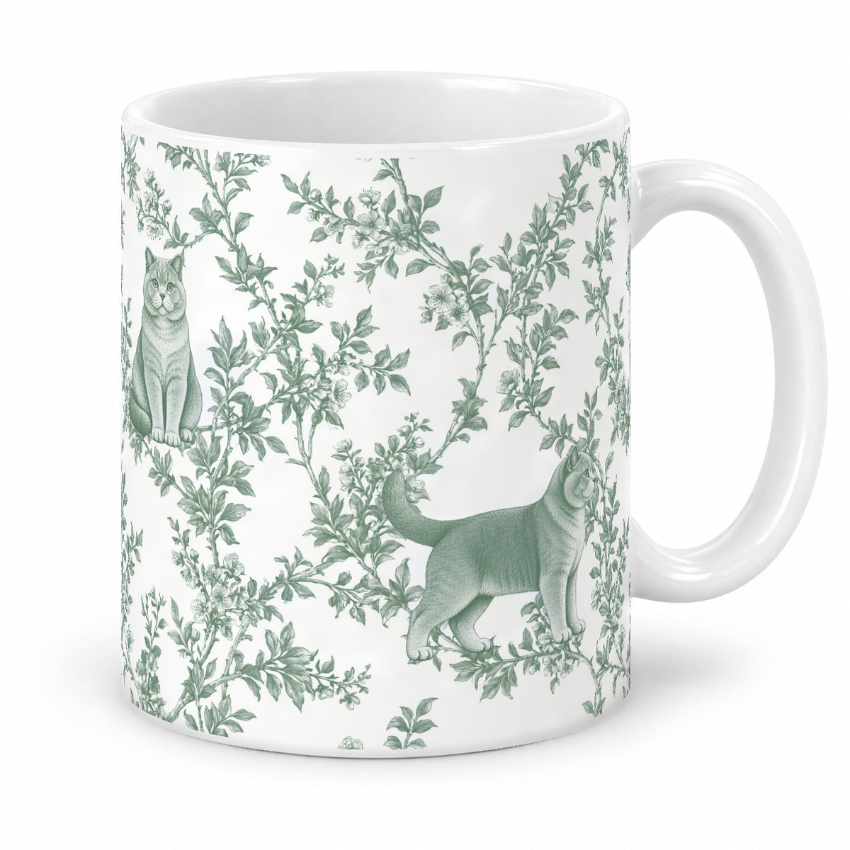 British Shorthair toile mug — Green Studio