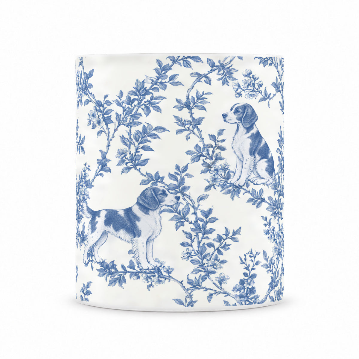 Brittany toile mug — Blue Front View