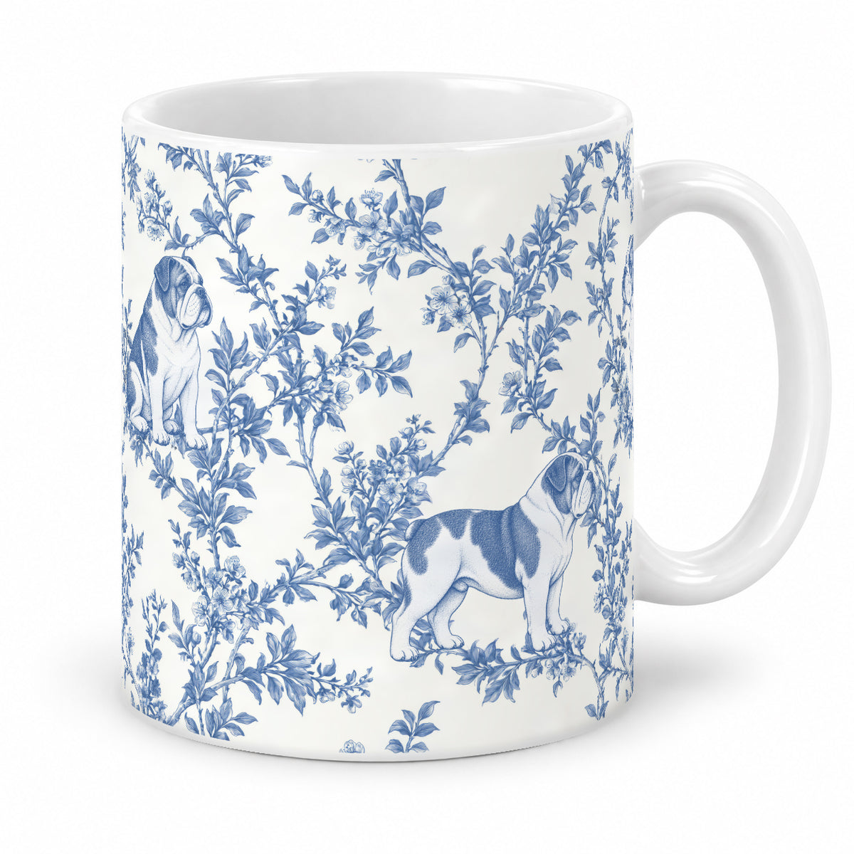 Bulldog toile mug — Blue Studio