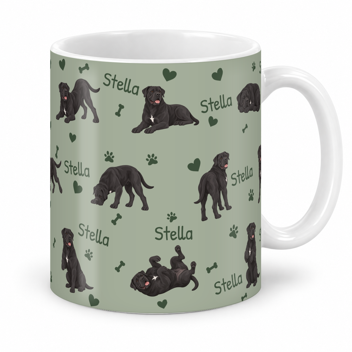 Cane Corso personalized name mug — Soft Sage Studio