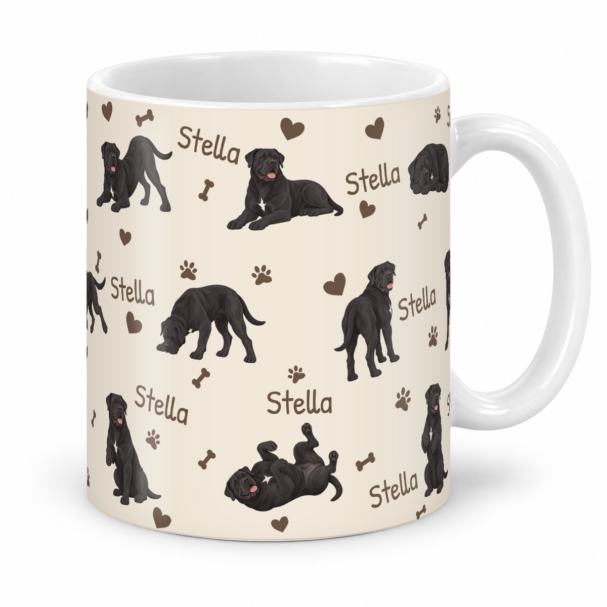 Cane Corso personalized name mug — Warm Ivory Studio