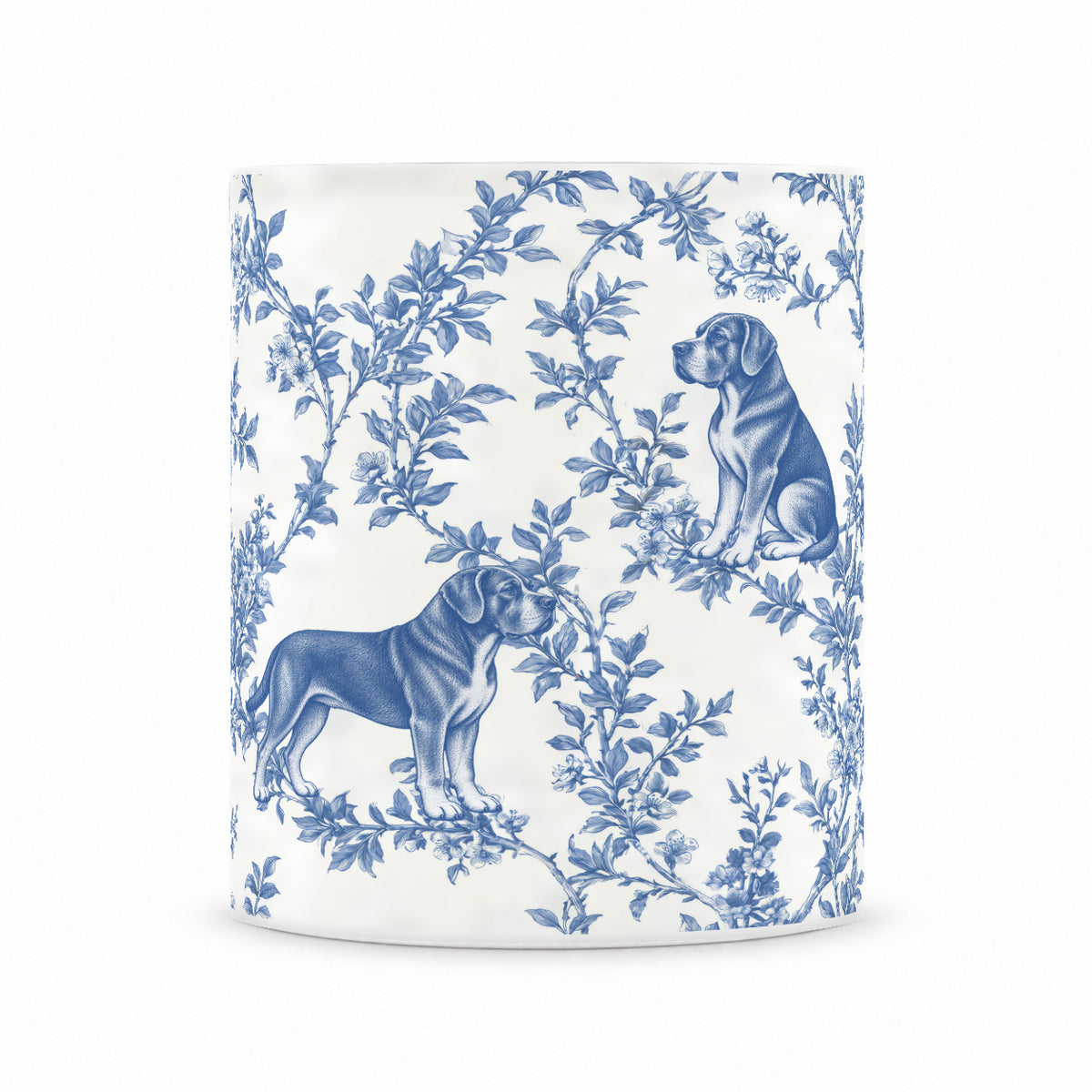 Cane Corso toile mug — Blue Front View