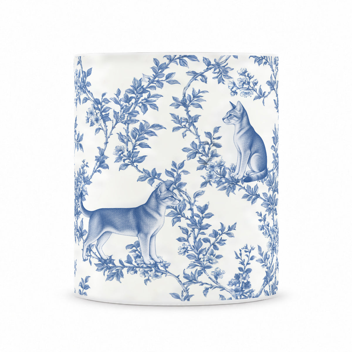 Chausie toile mug — Blue Front View