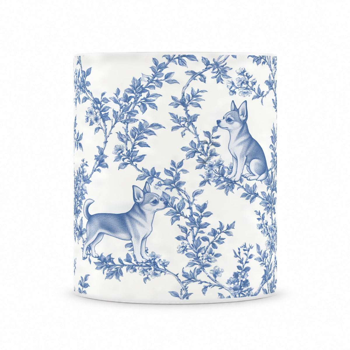 Chihuahua toile mug — Blue Front View