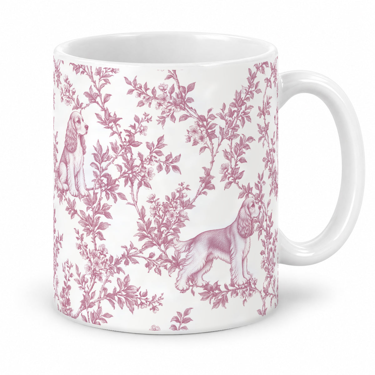 Cocker Spaniel toile mug — Pink Studio