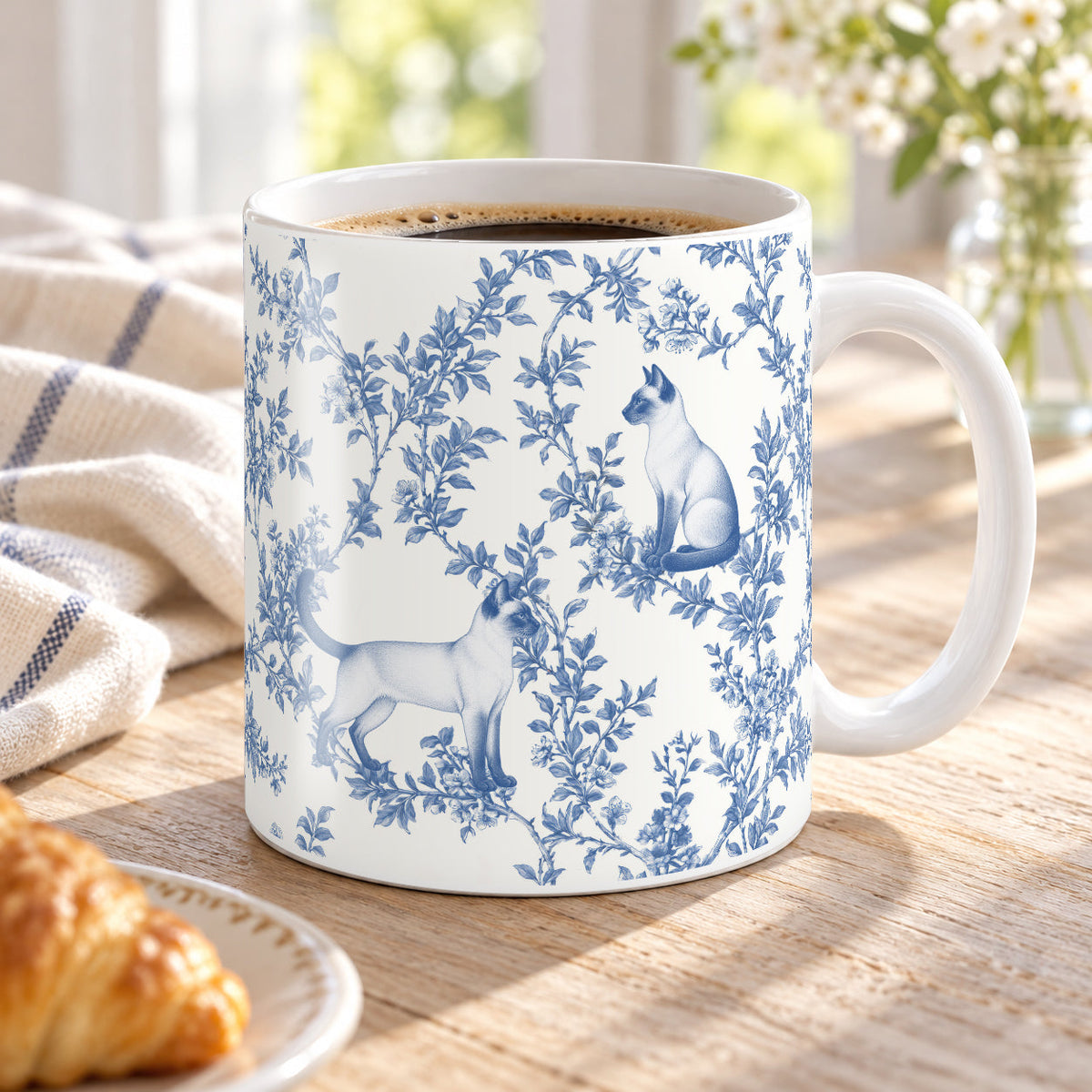 Colorpoint Shorthair toile mug — Blue Lifestyle