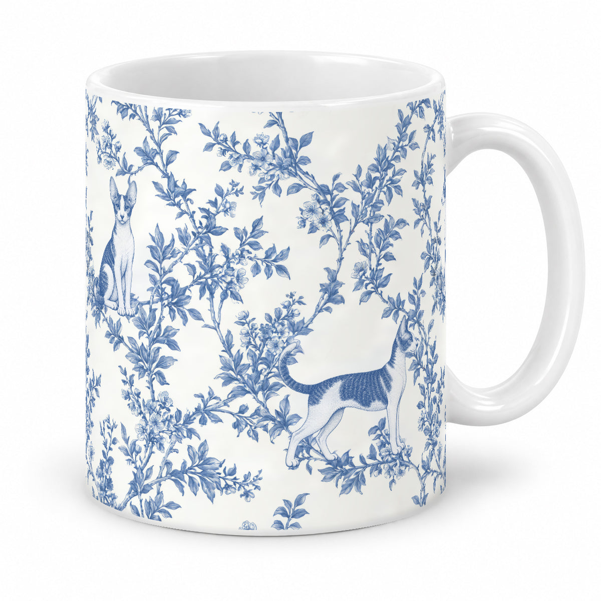 Cornish Rex toile mug — Blue Studio
