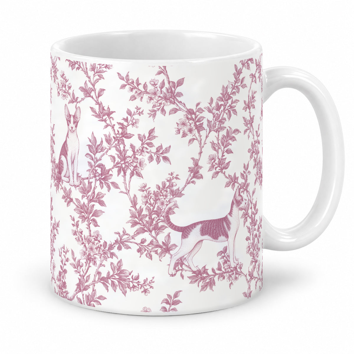Cornish Rex toile mug — Pink Studio