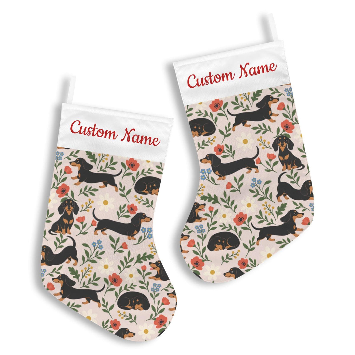 Personalized Dachshund Christmas Stocking