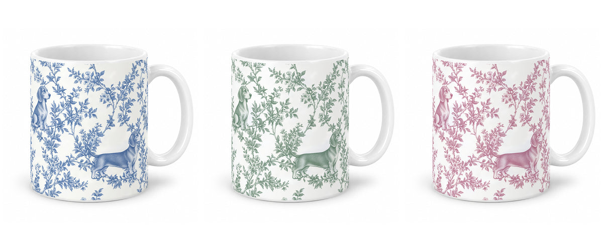 Dachshund toile mug — Three Colors