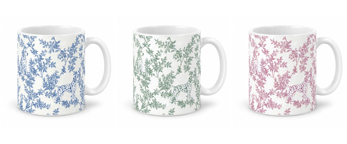 Dalmatian toile mug — Three Colors
