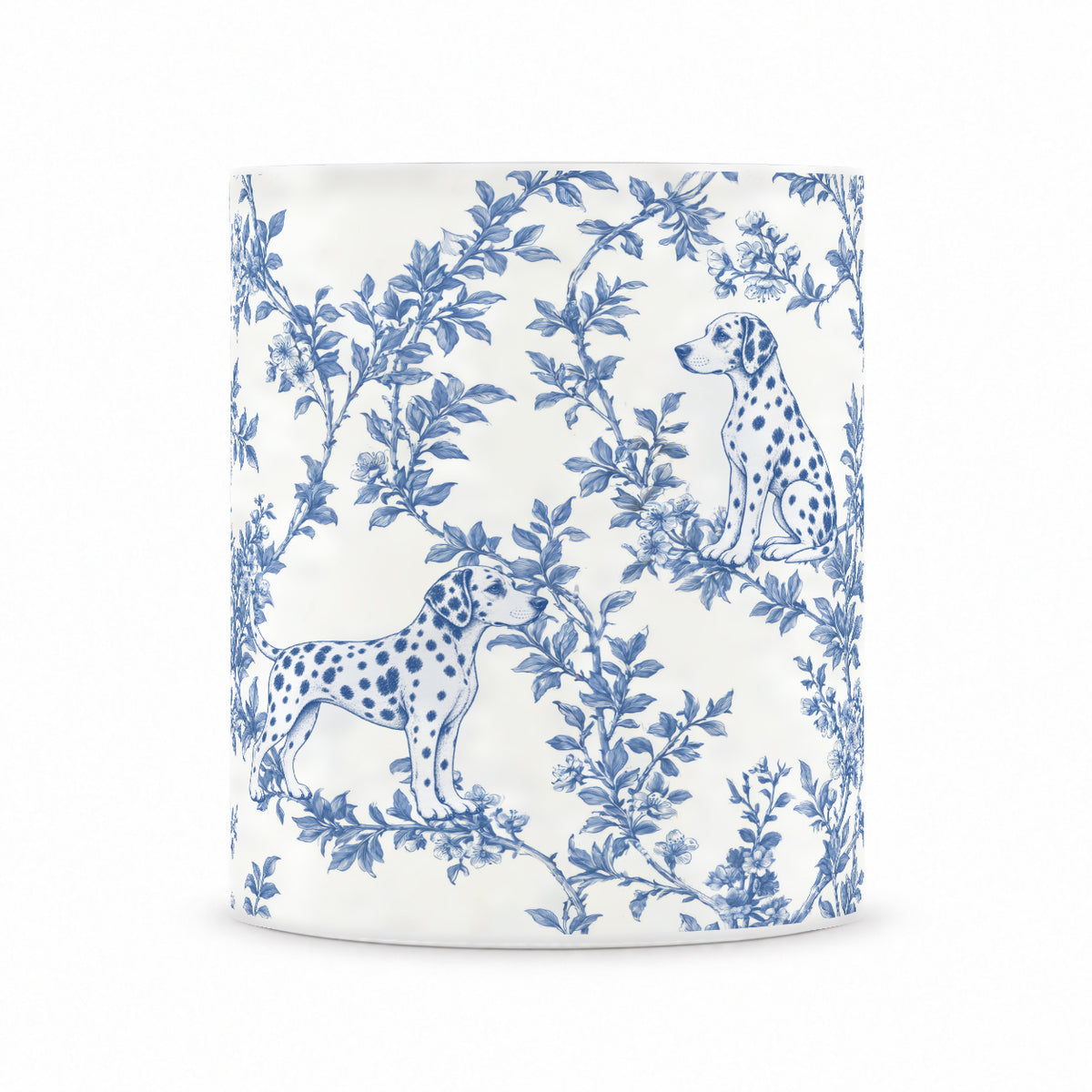 Dalmatian toile mug — Blue Front View
