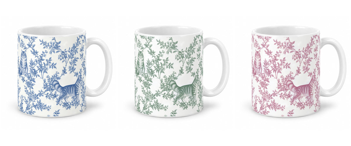 Domestic Longhair toile mug — Three Colors