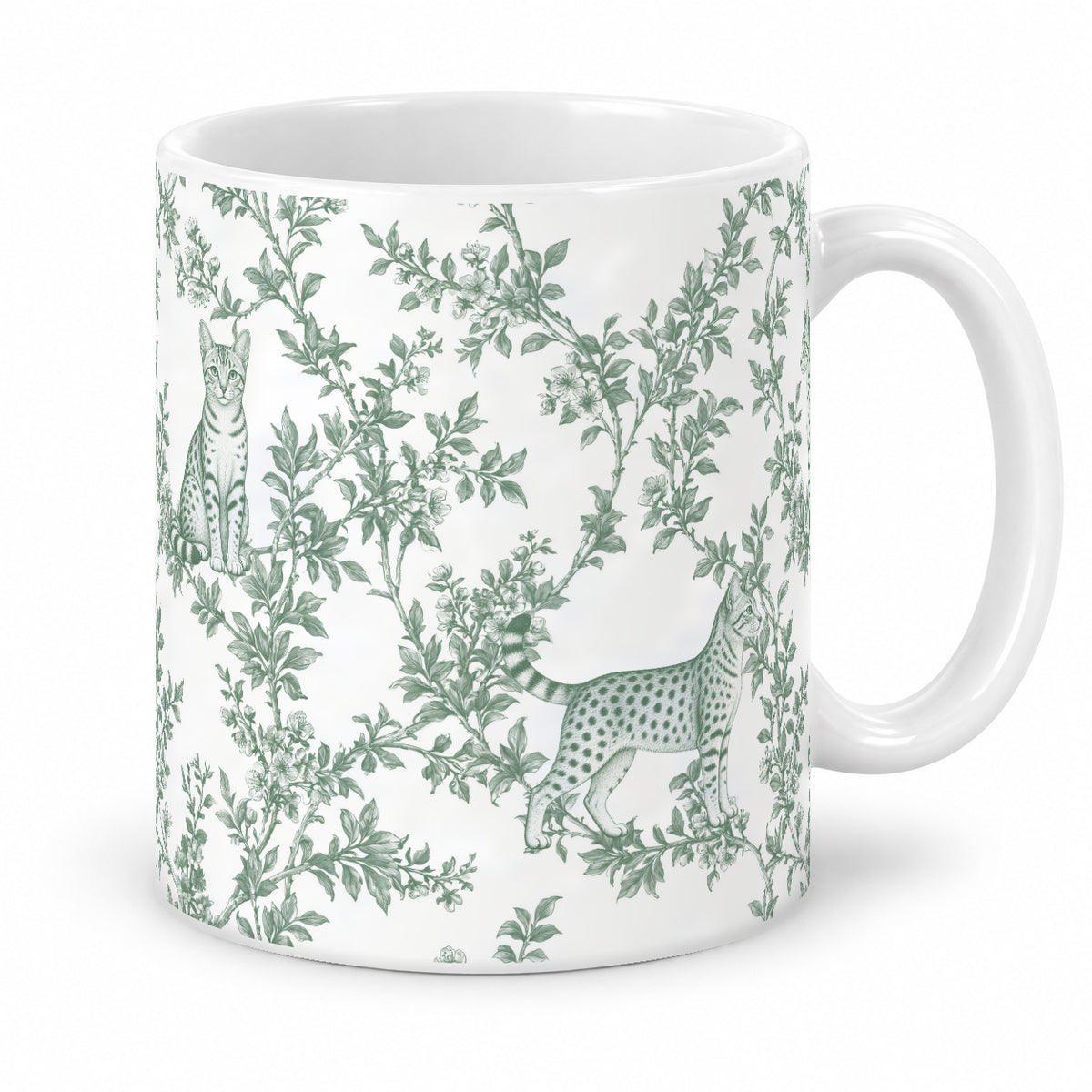 Egyptian Mau toile mug — Green Studio