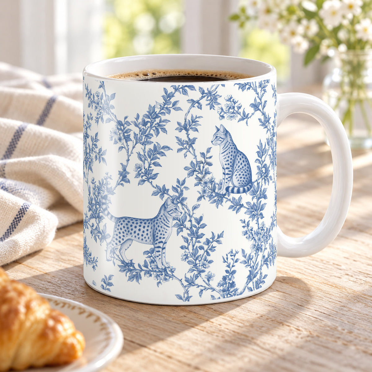 Egyptian Mau toile mug — Blue Lifestyle