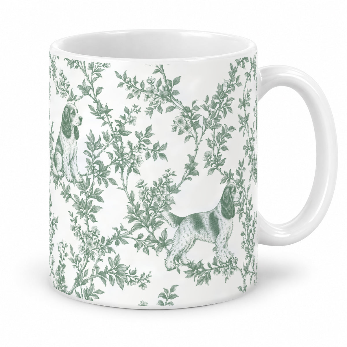 English Cocker Spaniel toile mug — Green Studio