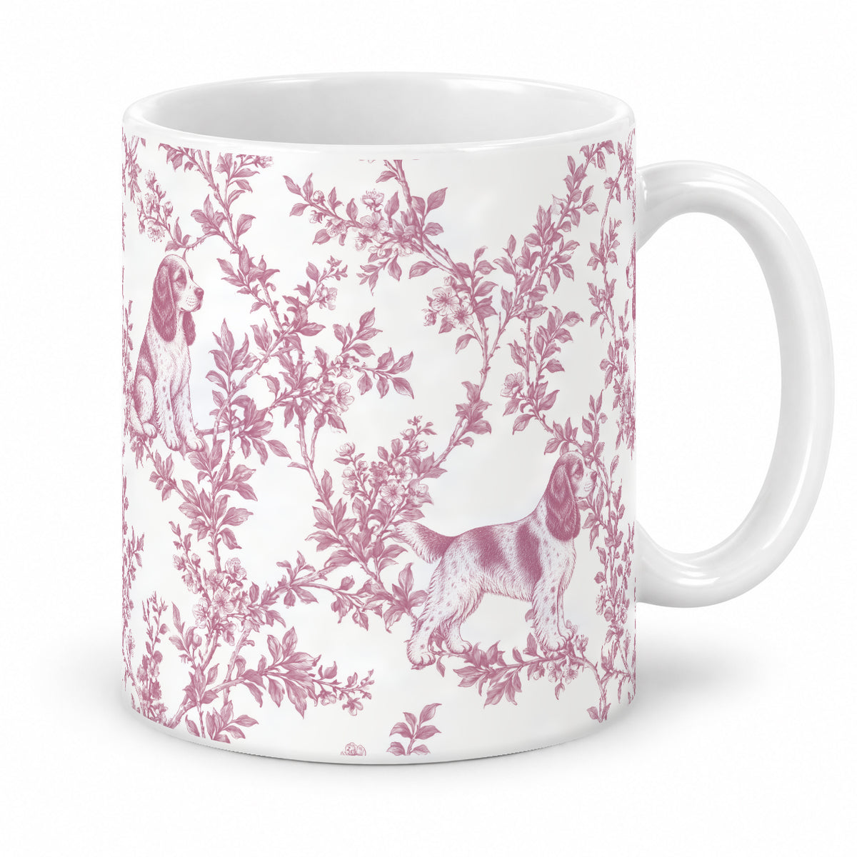 English Cocker Spaniel toile mug — Pink Studio