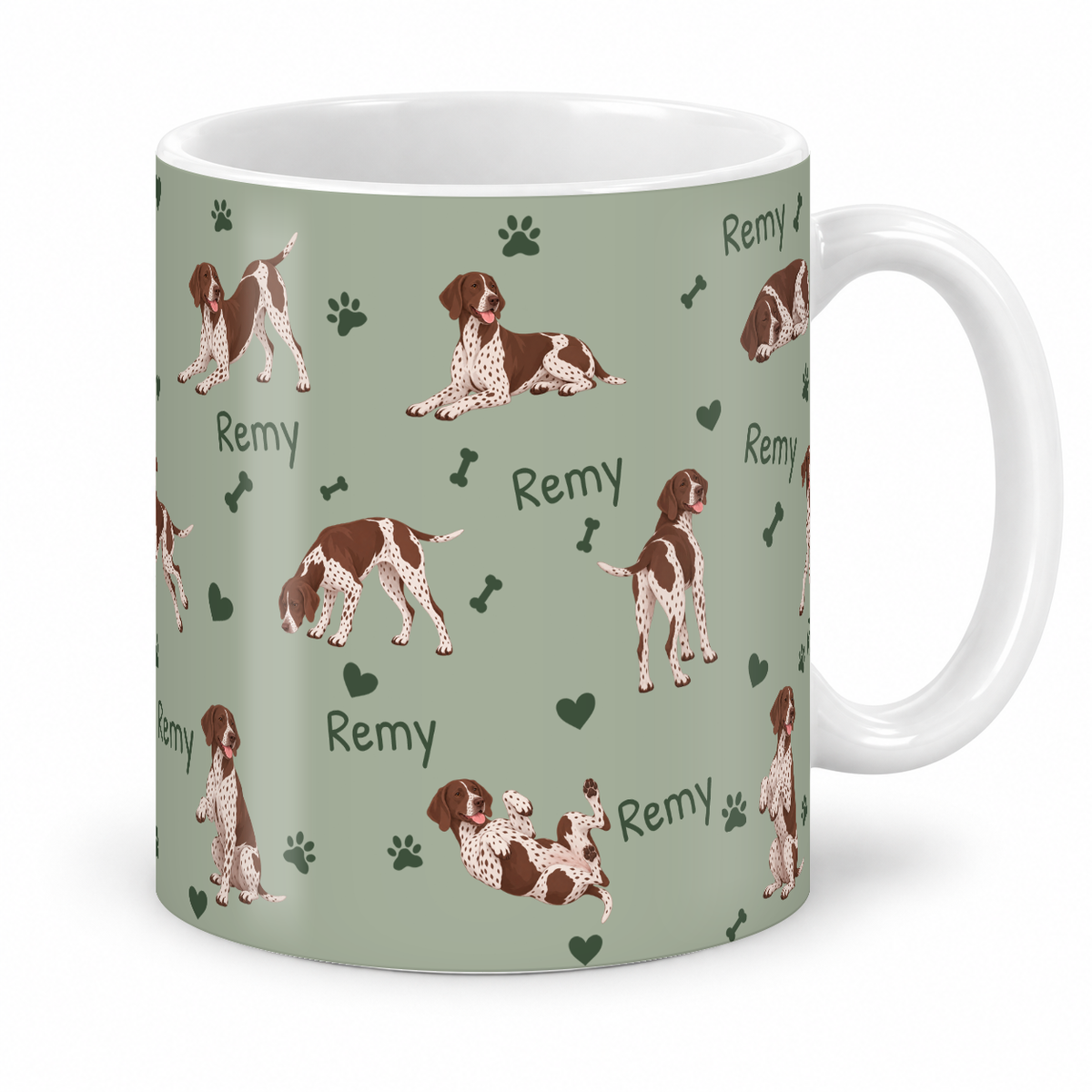 German Shorthaired Pointer personalized name mug — Soft Sage Studio