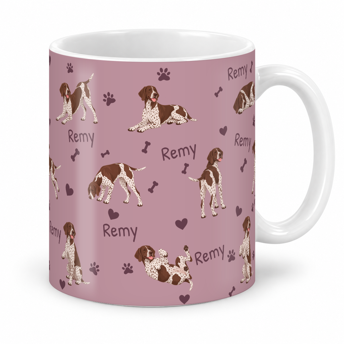 German Shorthaired Pointer personalized name mug — Dusty Rose Studio