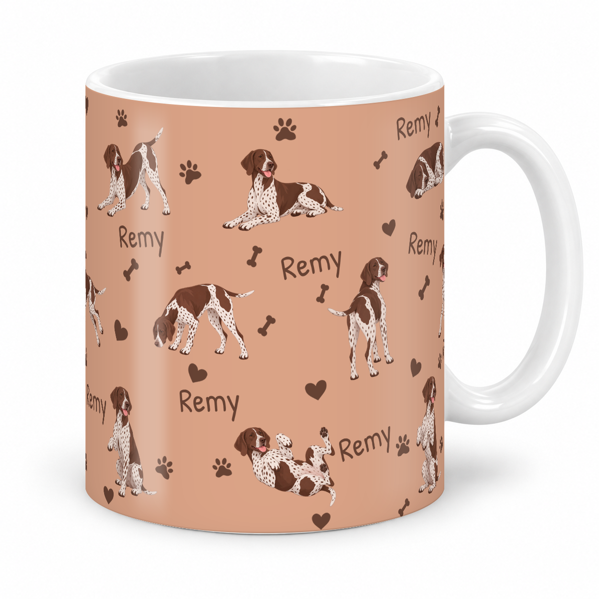 German Shorthaired Pointer personalized name mug — Peach Studio