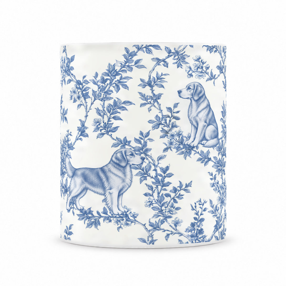 Golden Retriever toile mug — Blue Front View