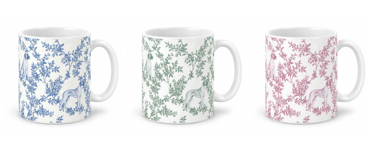 Great Dane toile mug — Three Colors
