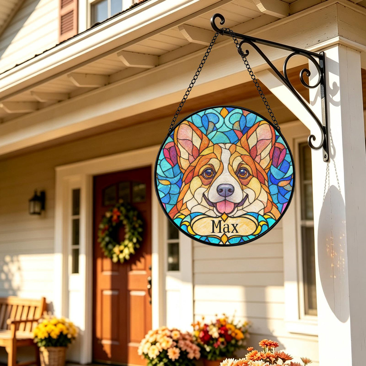 Personalized Corgi Suncatcher
