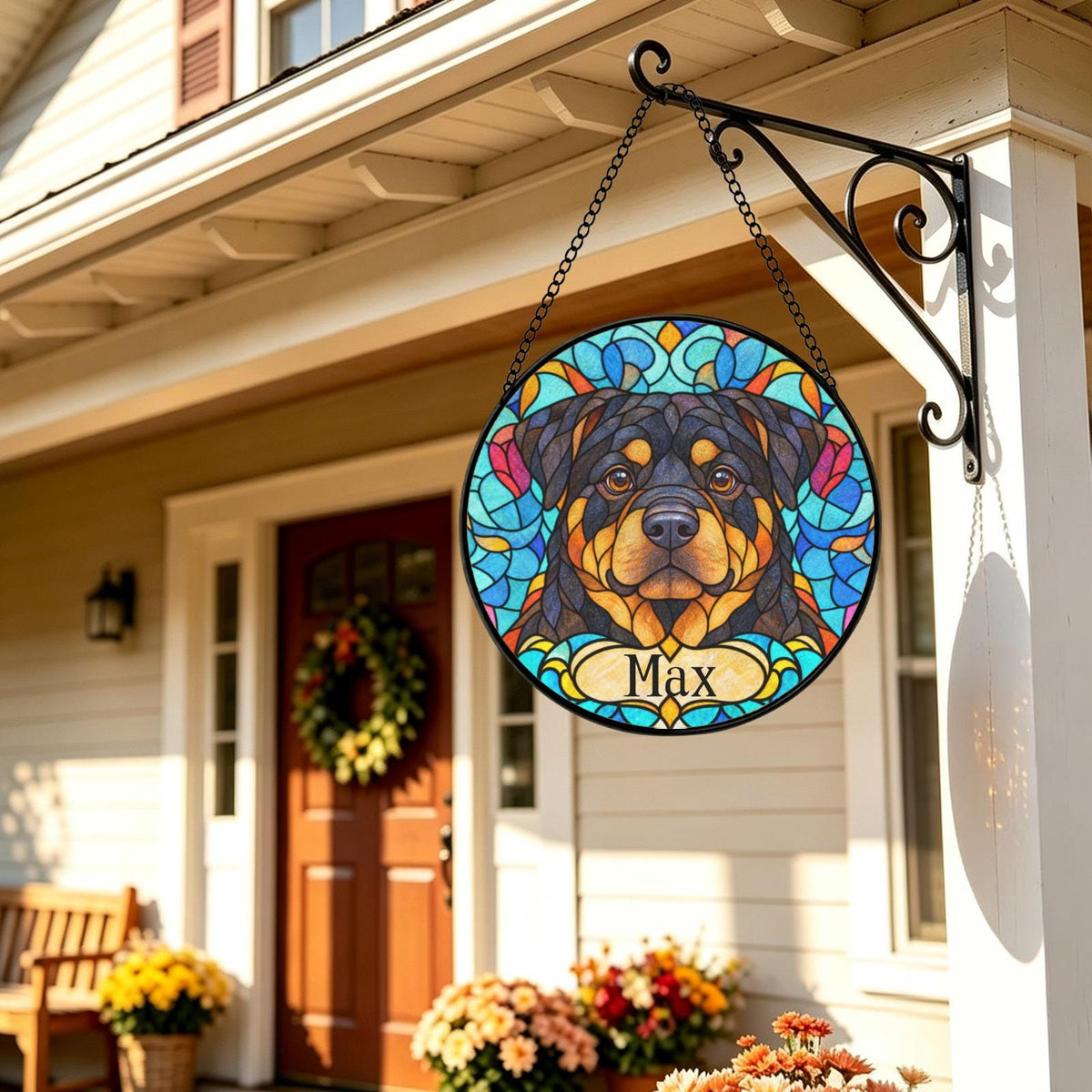 Personalized Rottweiler Suncatcher