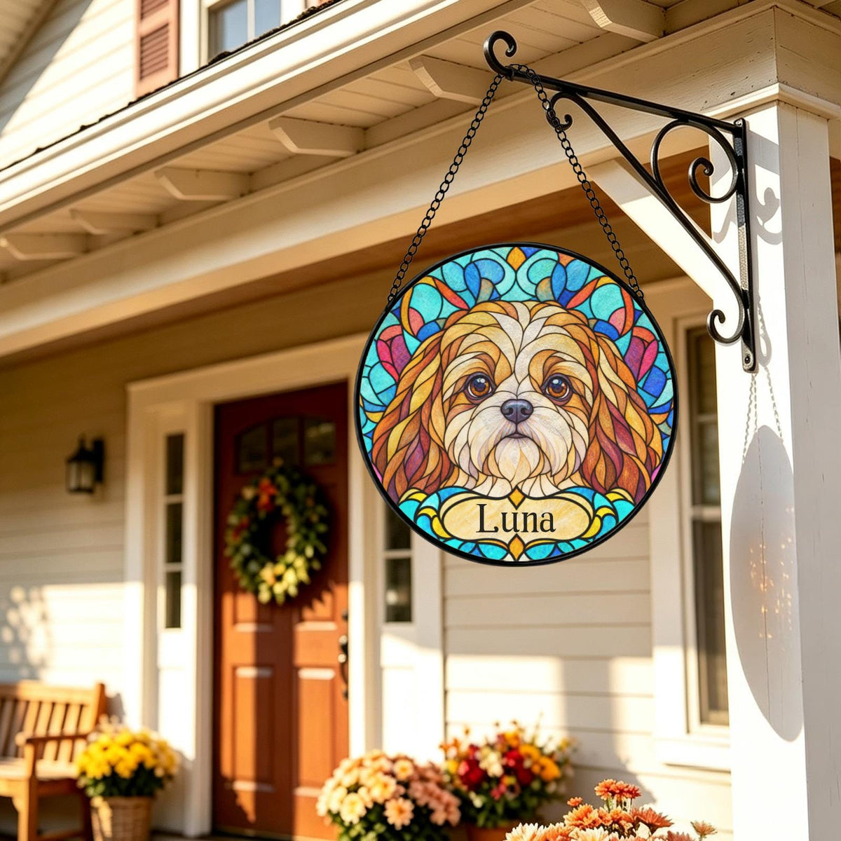 Personalized Shih Tzu Suncatcher
