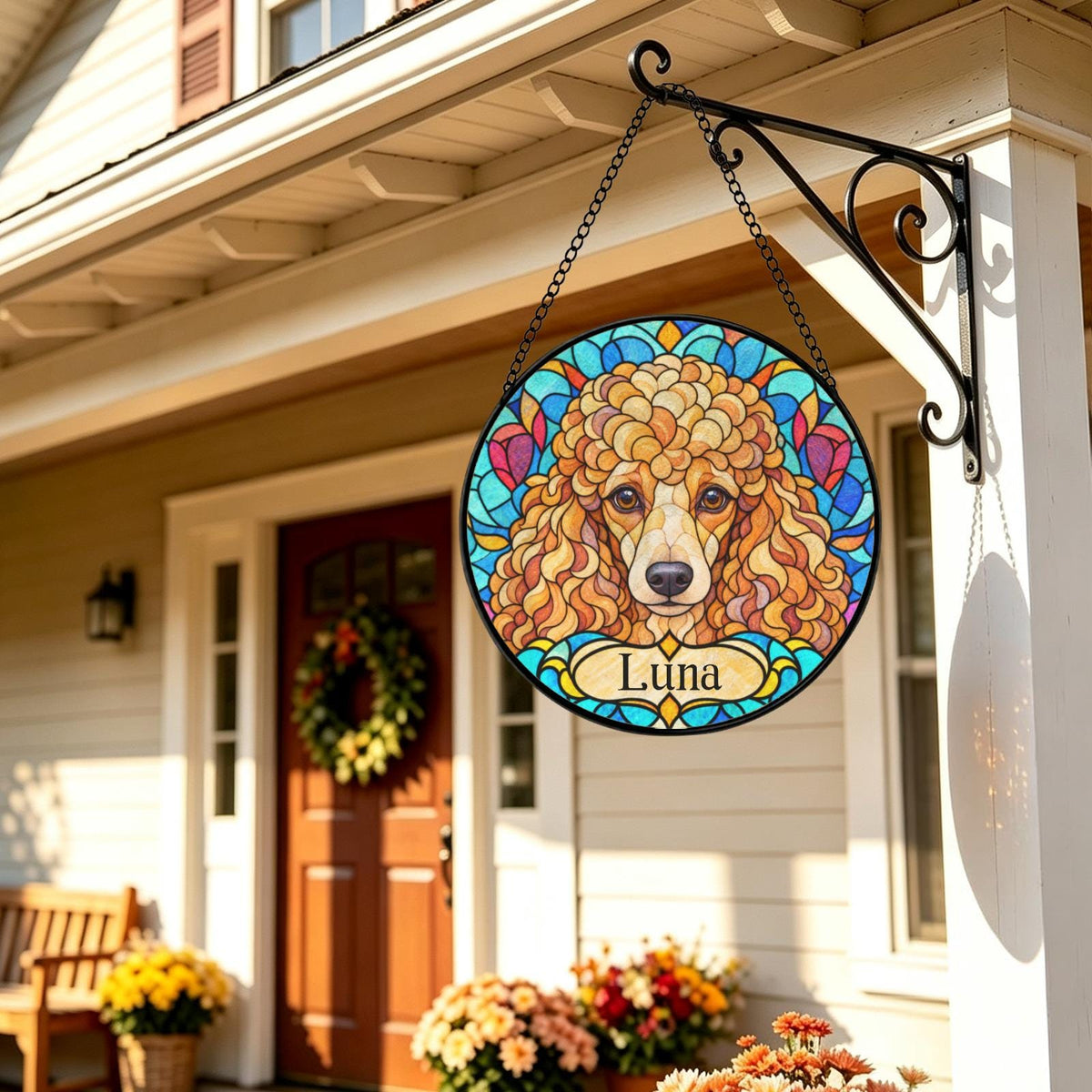 Personalized Poodle Suncatcher
