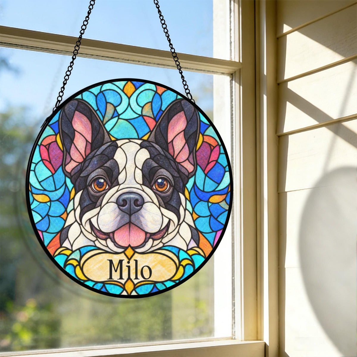 Personalized French Bulldog Suncatcher