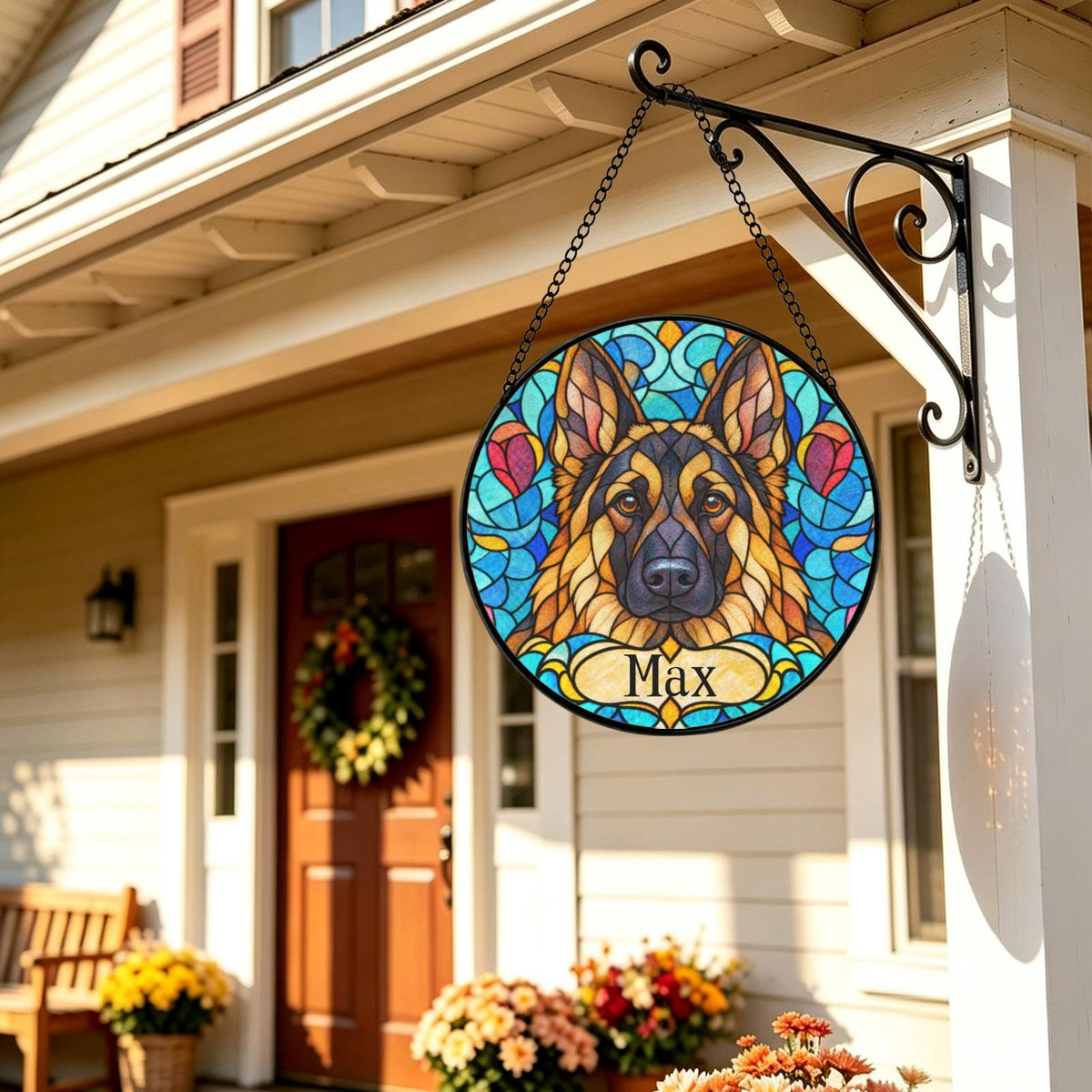 Personalized German Shepherd Suncatcher