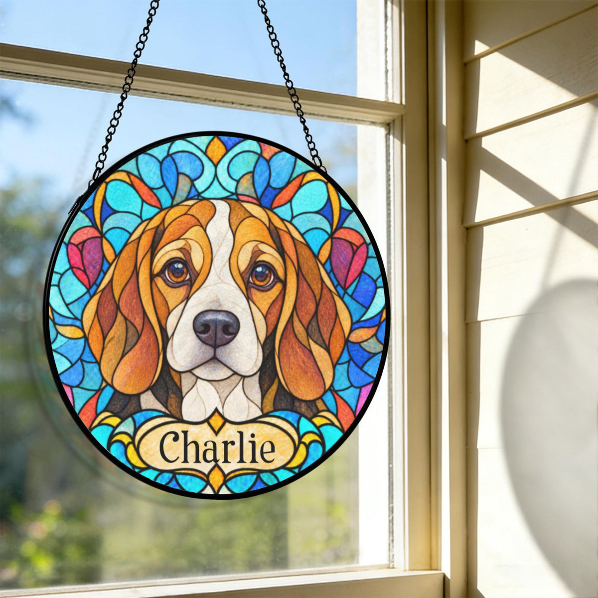 Personalized Beagle Suncatcher