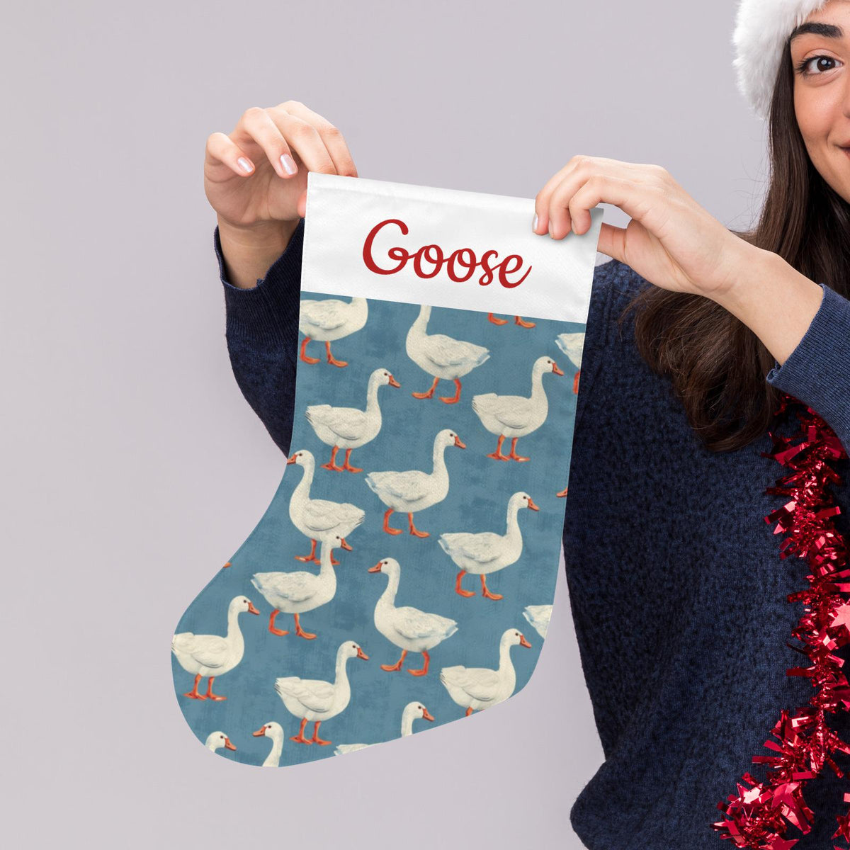 Personalized Goose Christmas Stocking