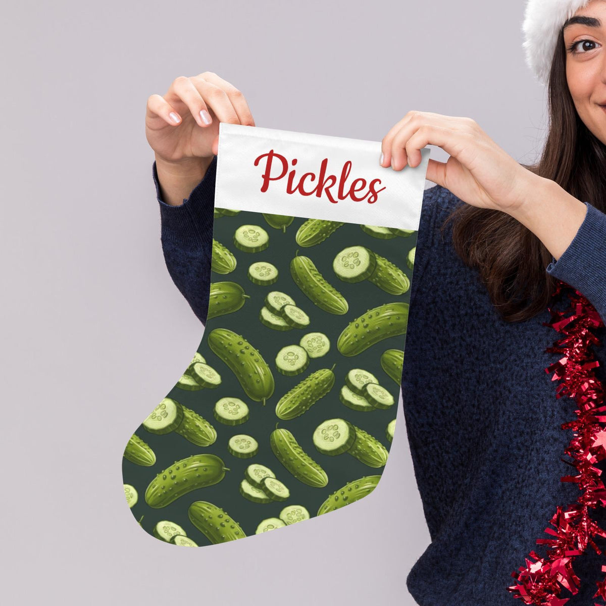 Personalized Pickle Christmas Stocking