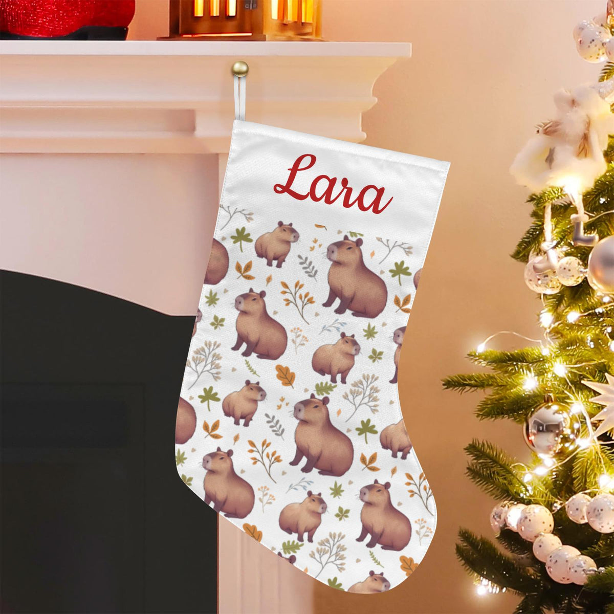 Personalized Capybara Christmas Stocking