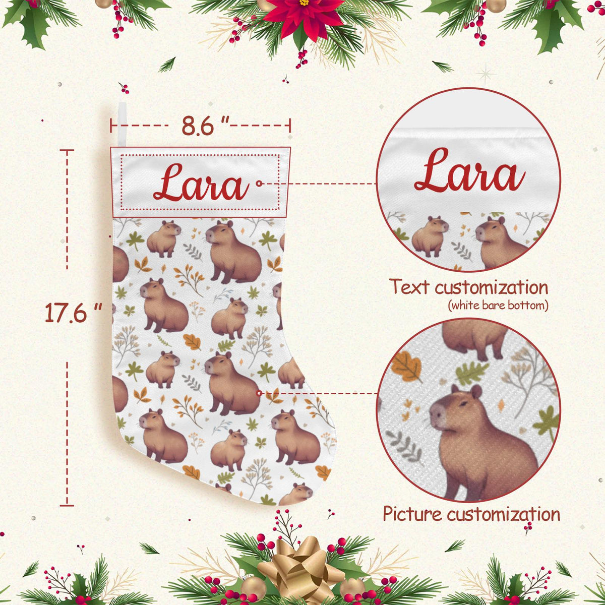Personalized Capybara Christmas Stocking