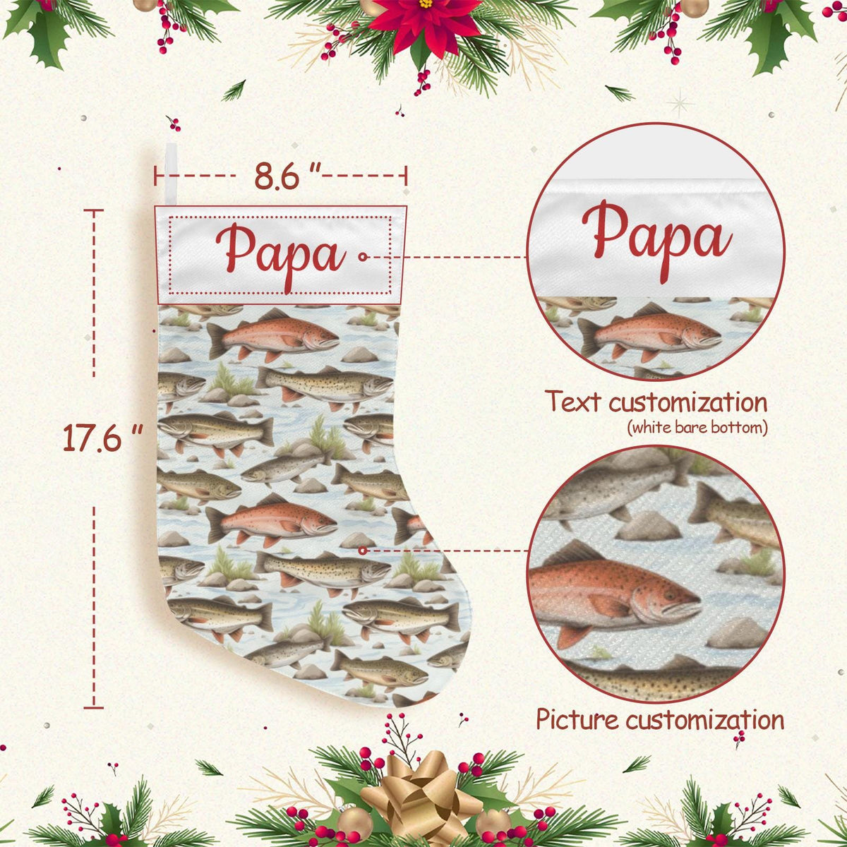 Personalized Trout Christmas Stocking