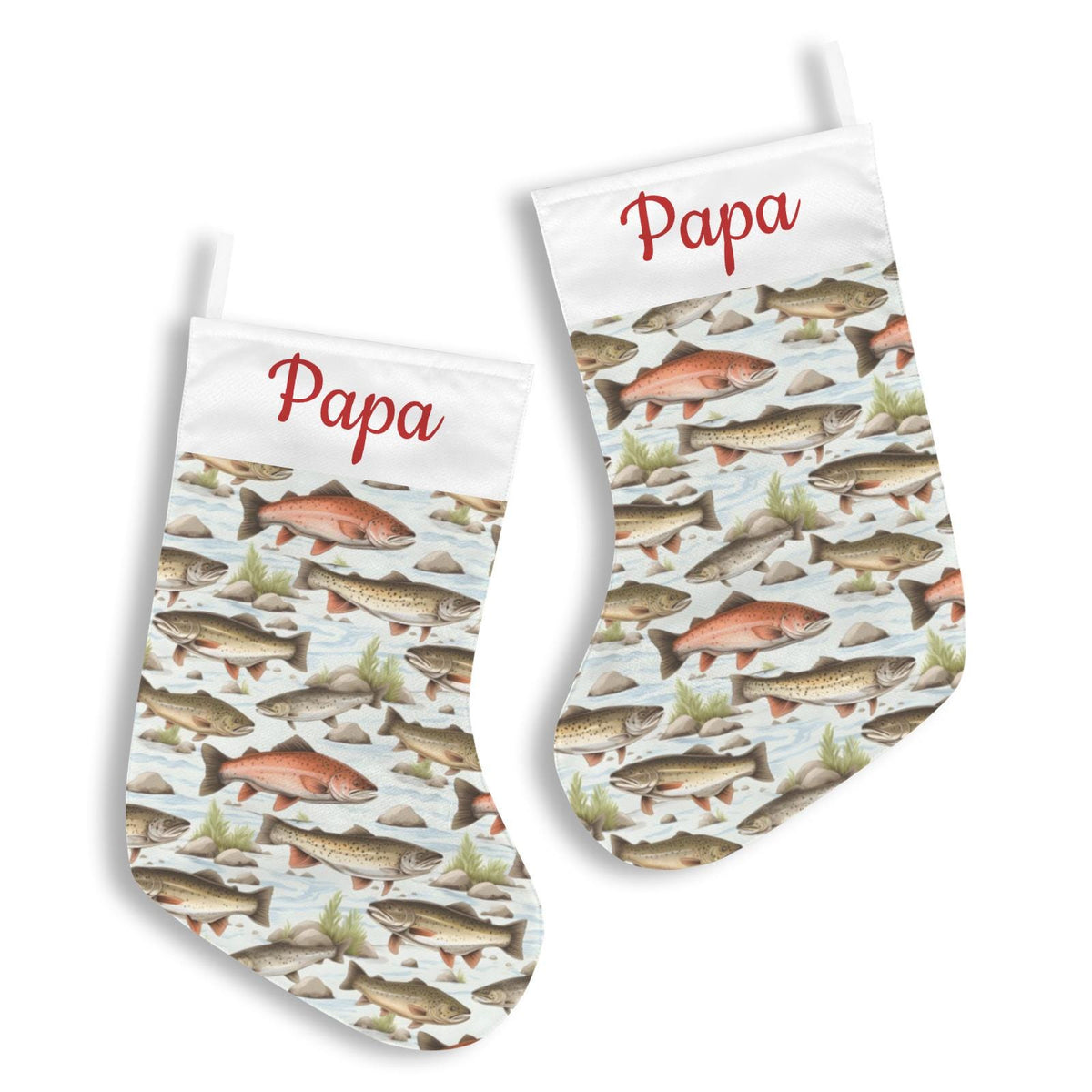 Personalized Trout Christmas Stocking