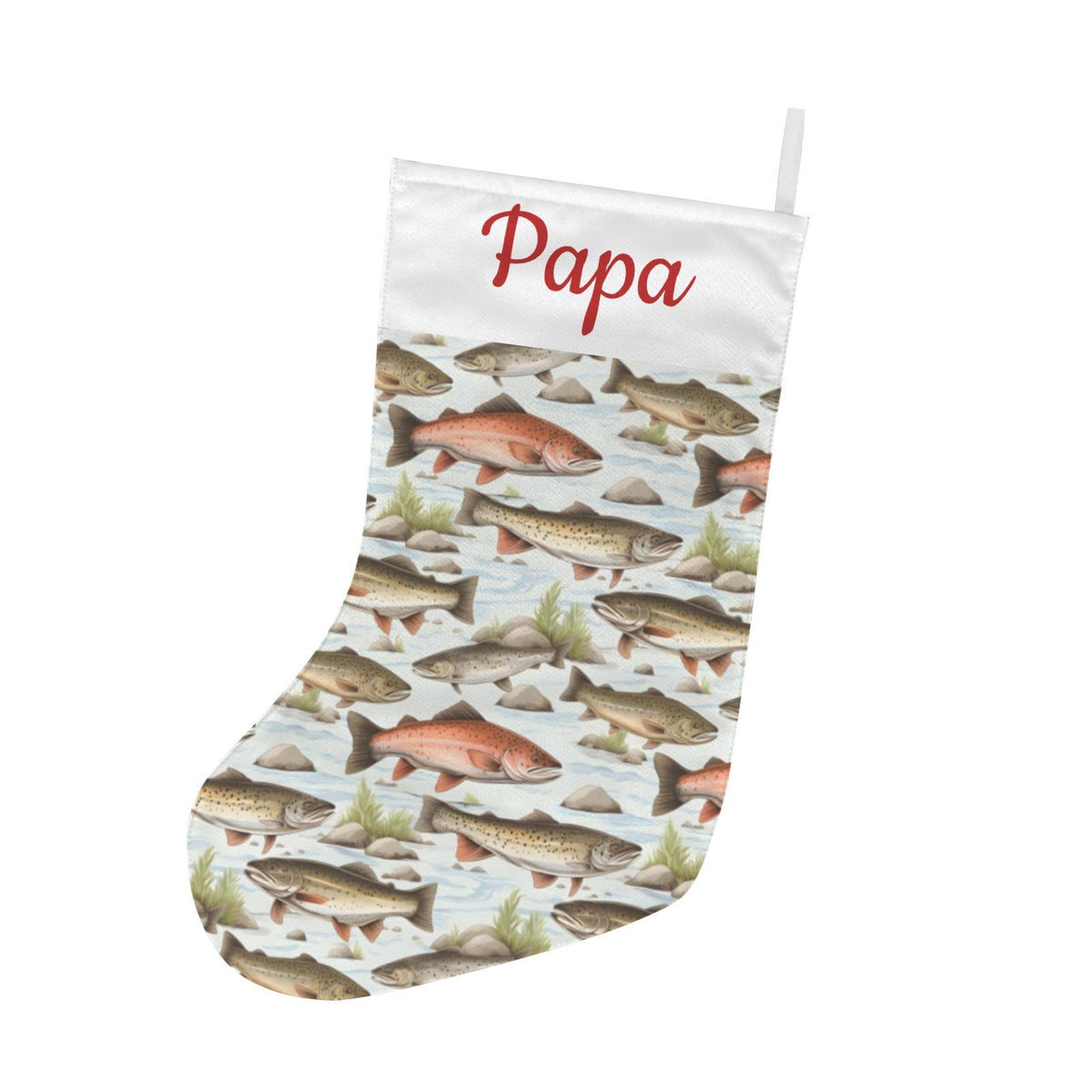 Personalized Trout Christmas Stocking