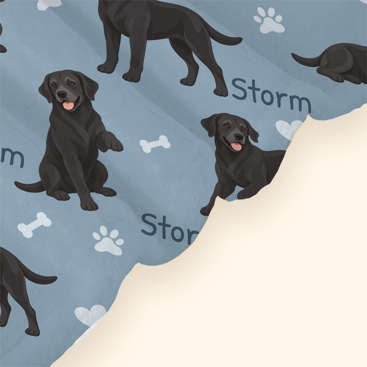 Personalized Labrador Retriever Blanket, Pet Blanket with Name