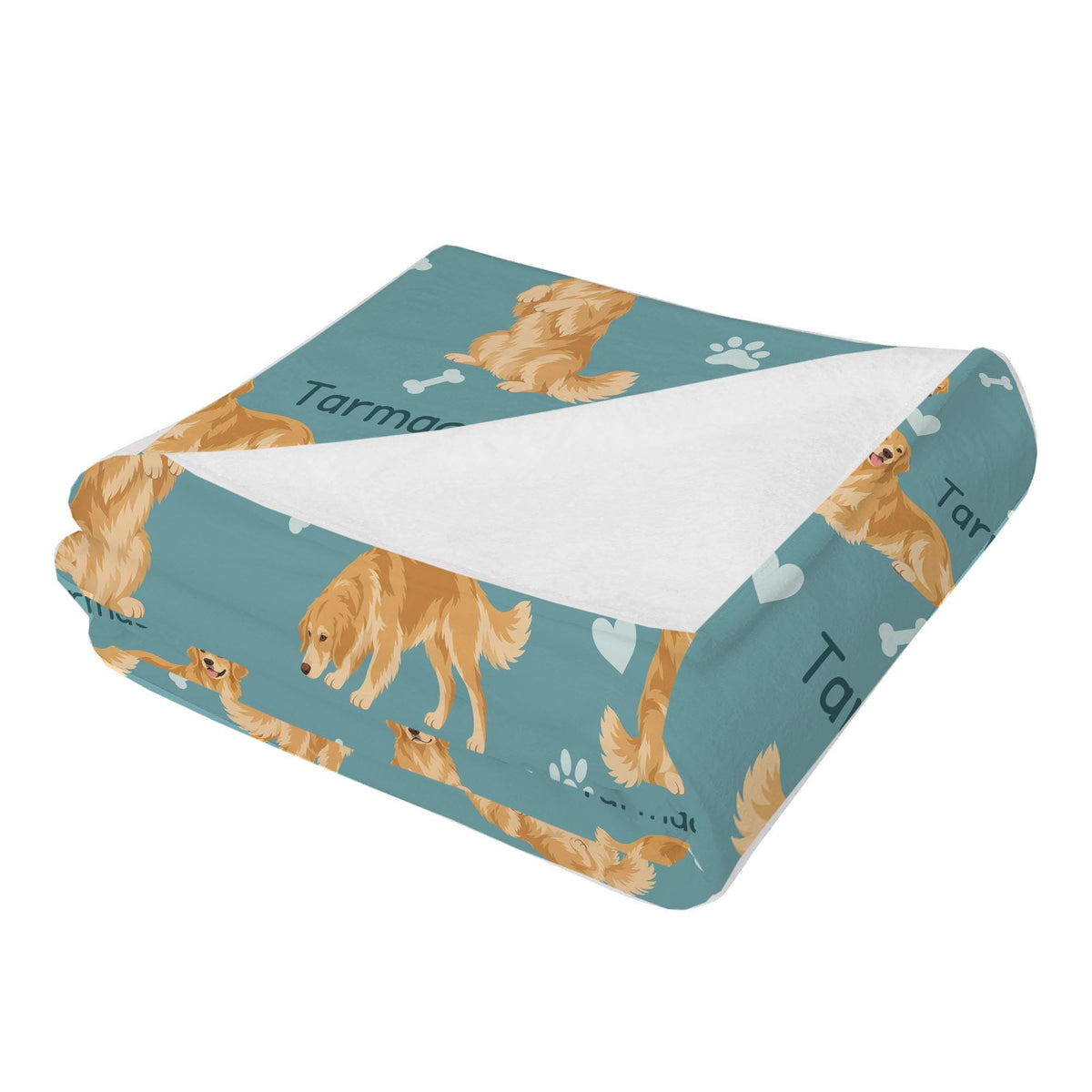Personalized Golden Retriever Blanket, Pet Blanket with Name