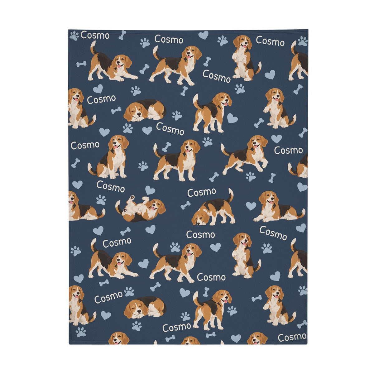 Personalized Beagle Blanket, Pet Blanket with Name