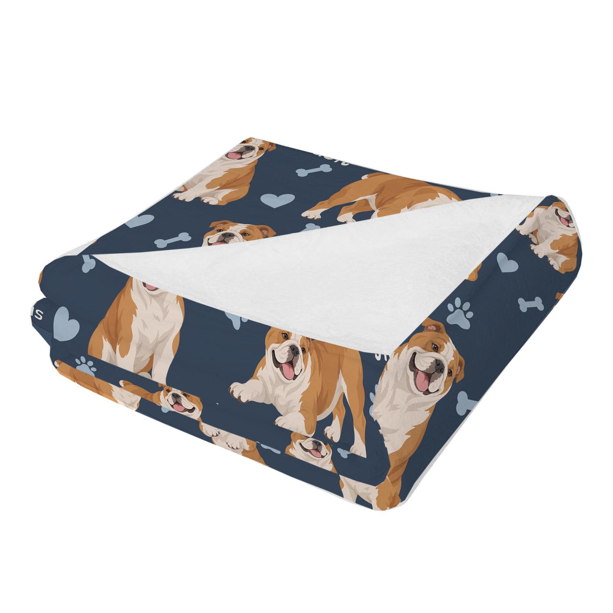 Personalized Bulldog Blanket, Pet Blanket with Name