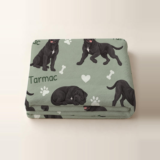 Personalized Cane Corso Blanket, Pet Blanket with Name