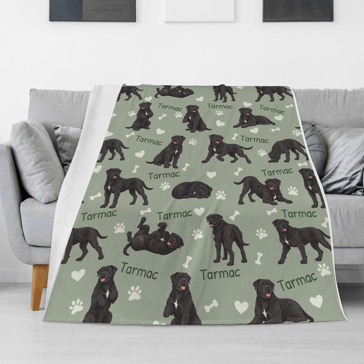 Personalized Cane Corso Blanket, Pet Blanket with Name