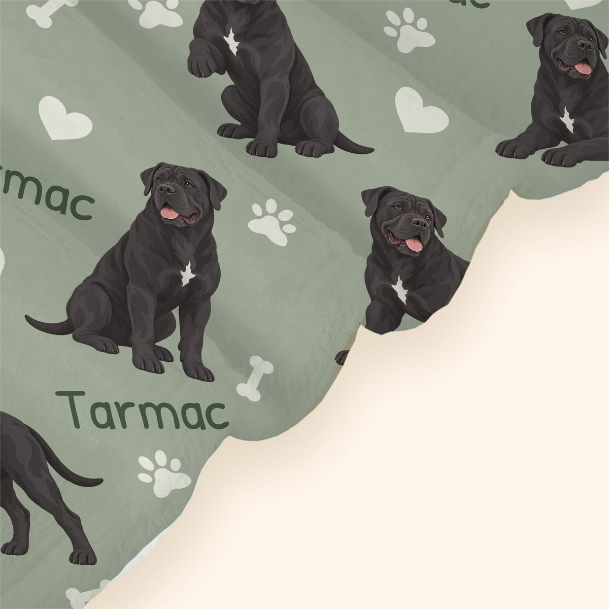 Personalized Cane Corso Blanket, Pet Blanket with Name