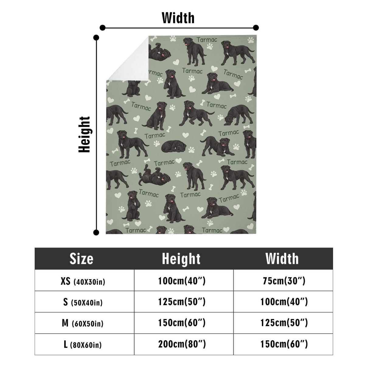 Personalized Cane Corso Blanket, Pet Blanket with Name